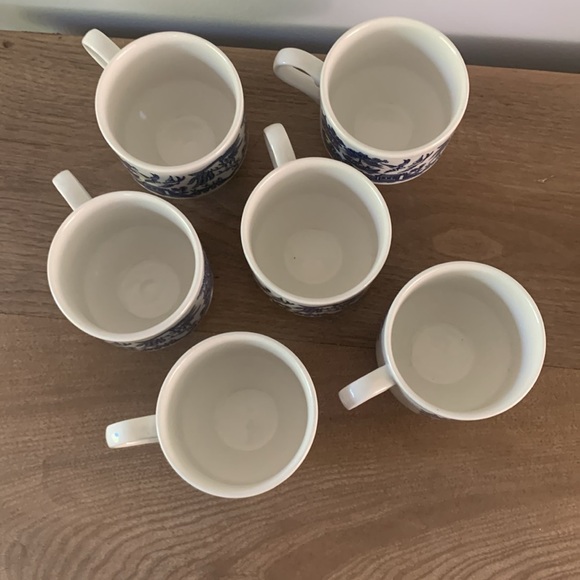 Churchill Blue Willow 1970s Made in‎ England Set of 6 Blue & White coffee mugs - Picture 11 of 11